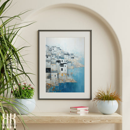 Nautical Theme Coastal Town Artwork - 7