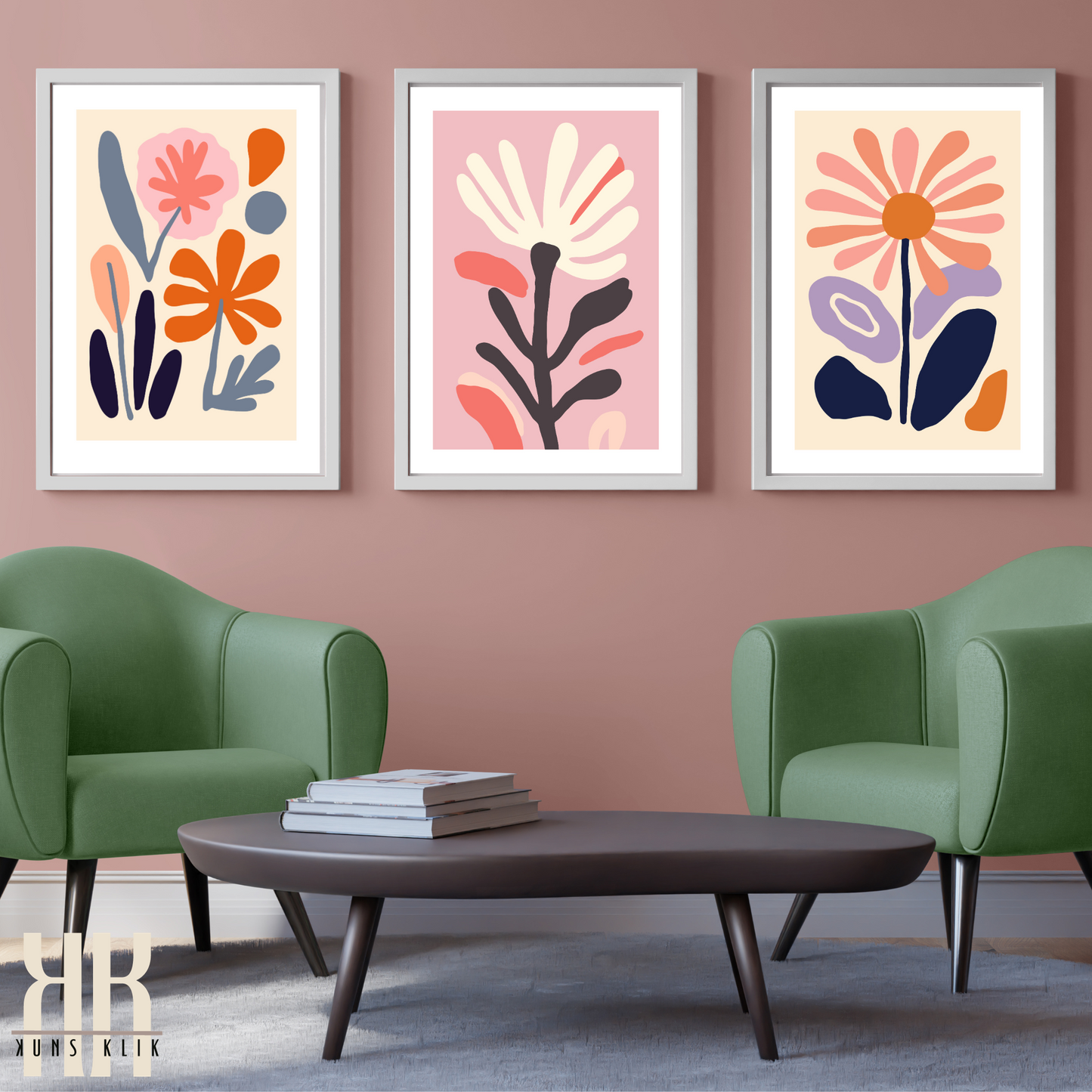 Contemporary Botanical Flat Floral Wall Art - 15