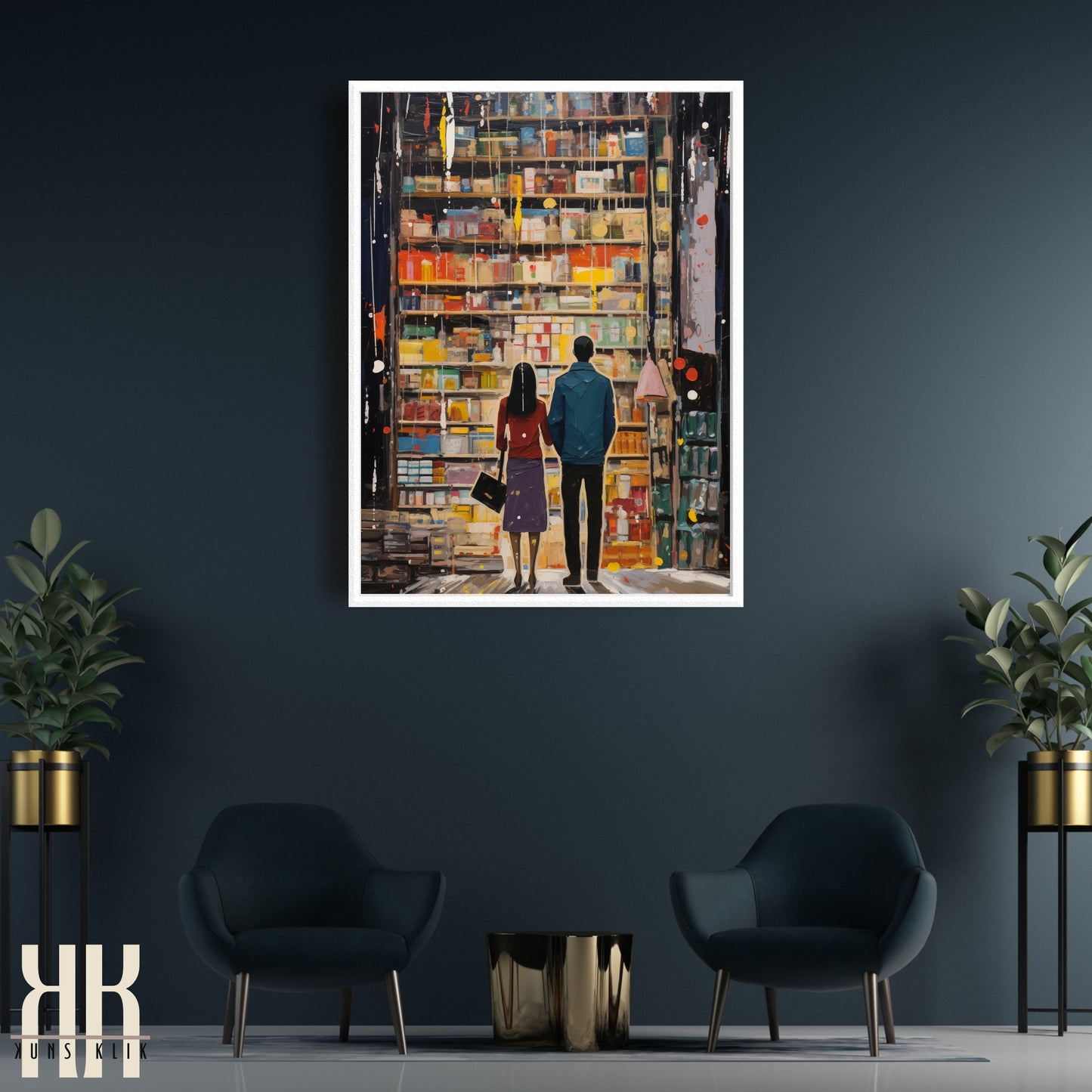 Romantic Couple Urban Cityscape Wall Art - 5