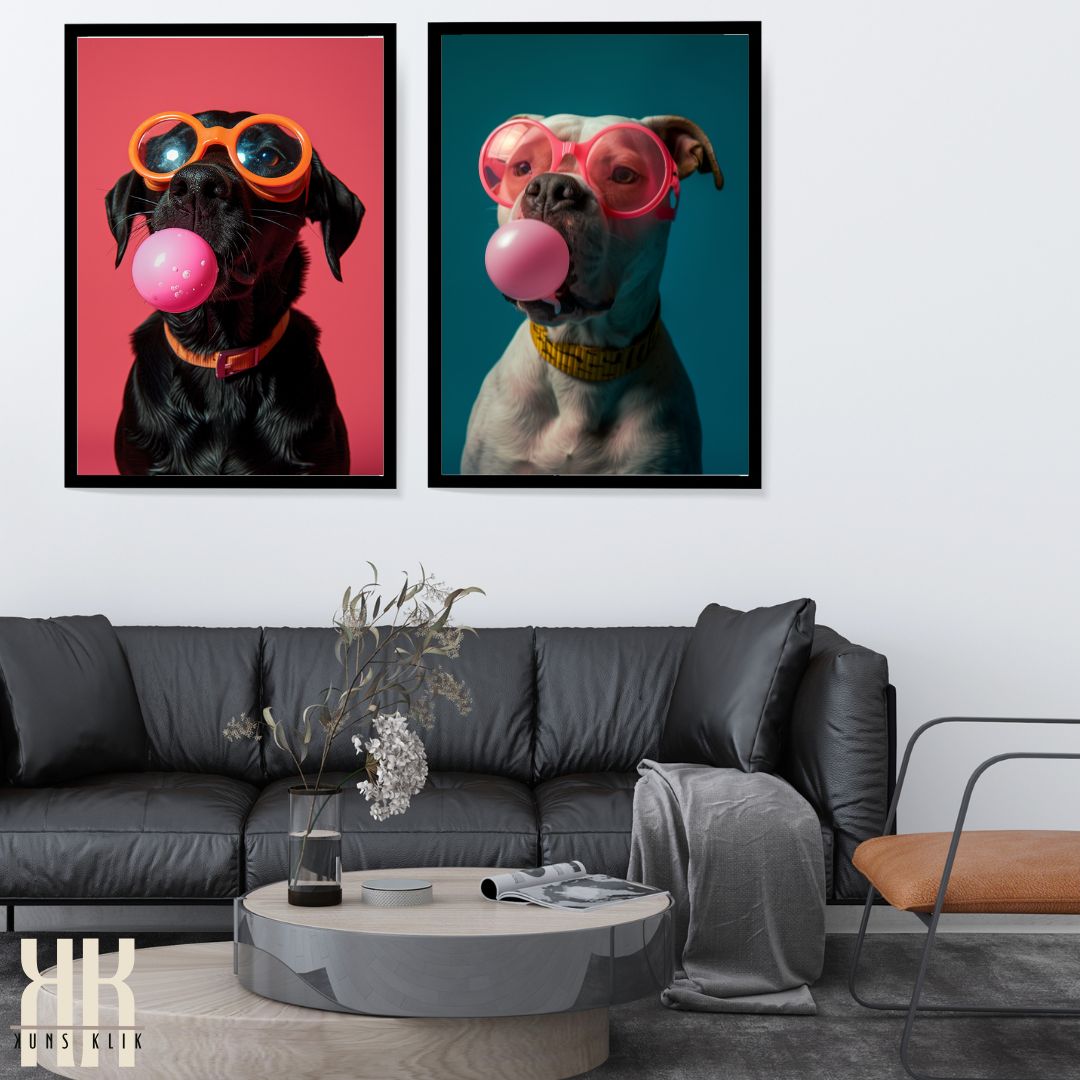 Pet Portrait Dog Blowing Bubble