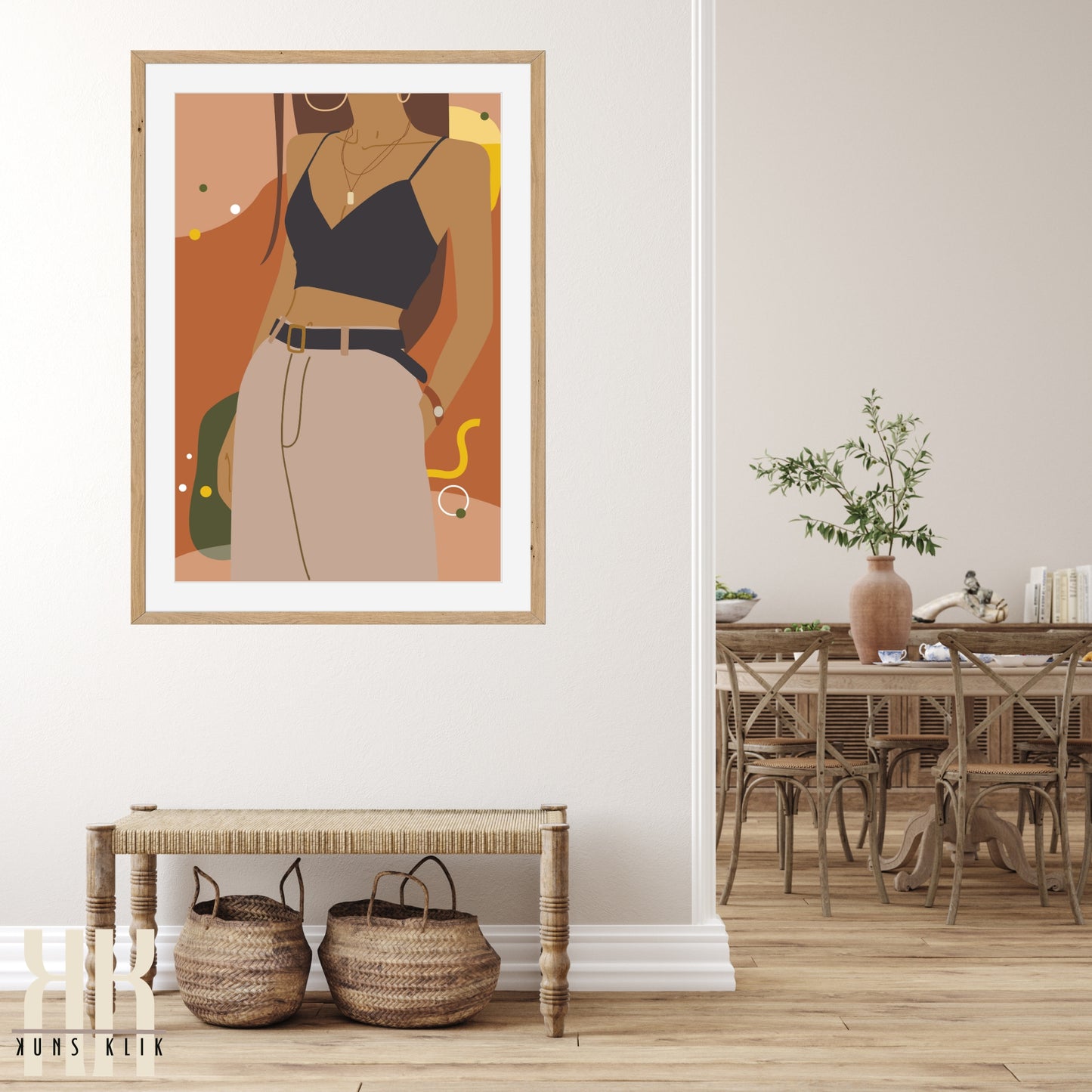 Boho Fashion Woman Art Print - 9