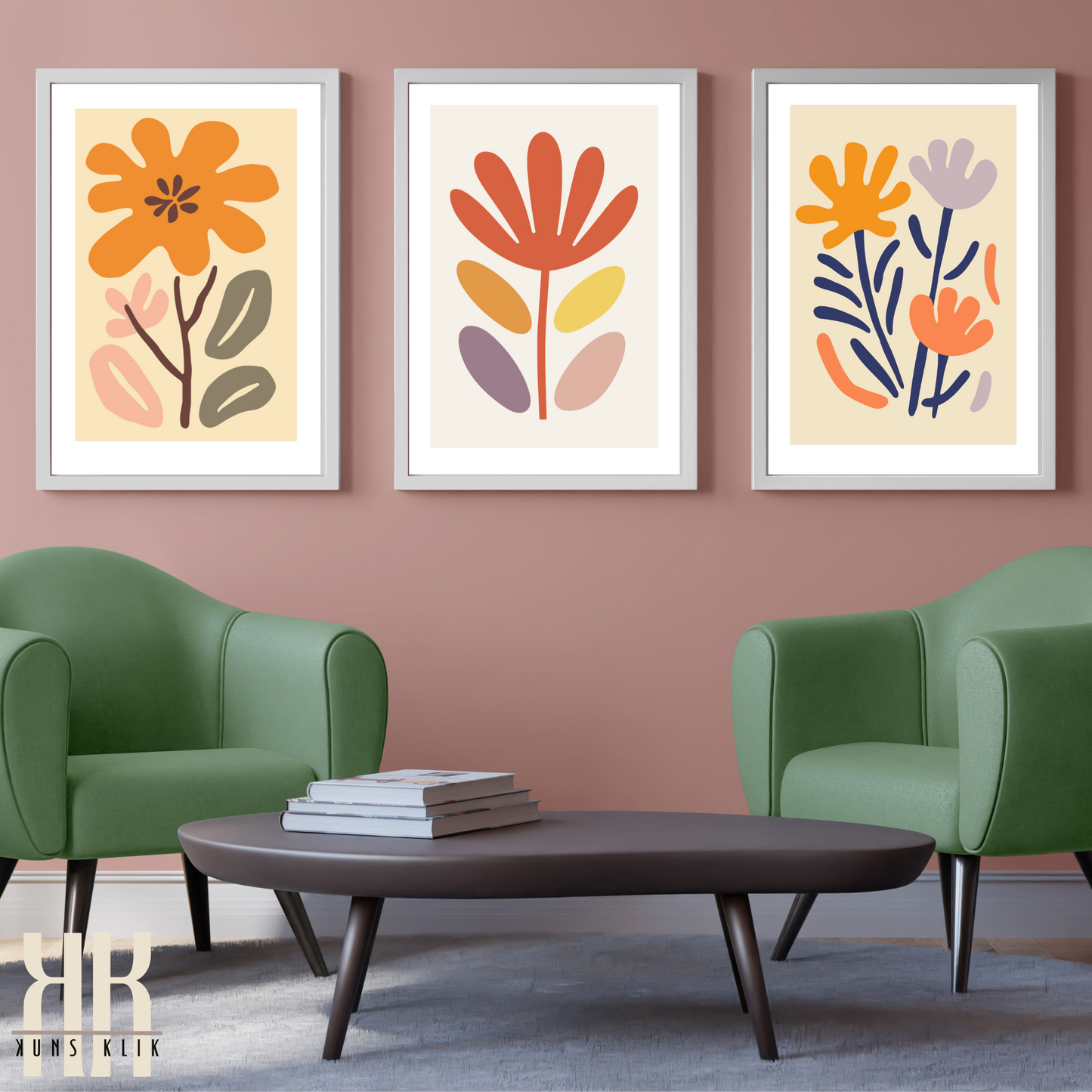 Contemporary Botanical Flat Floral Wall Art - 14