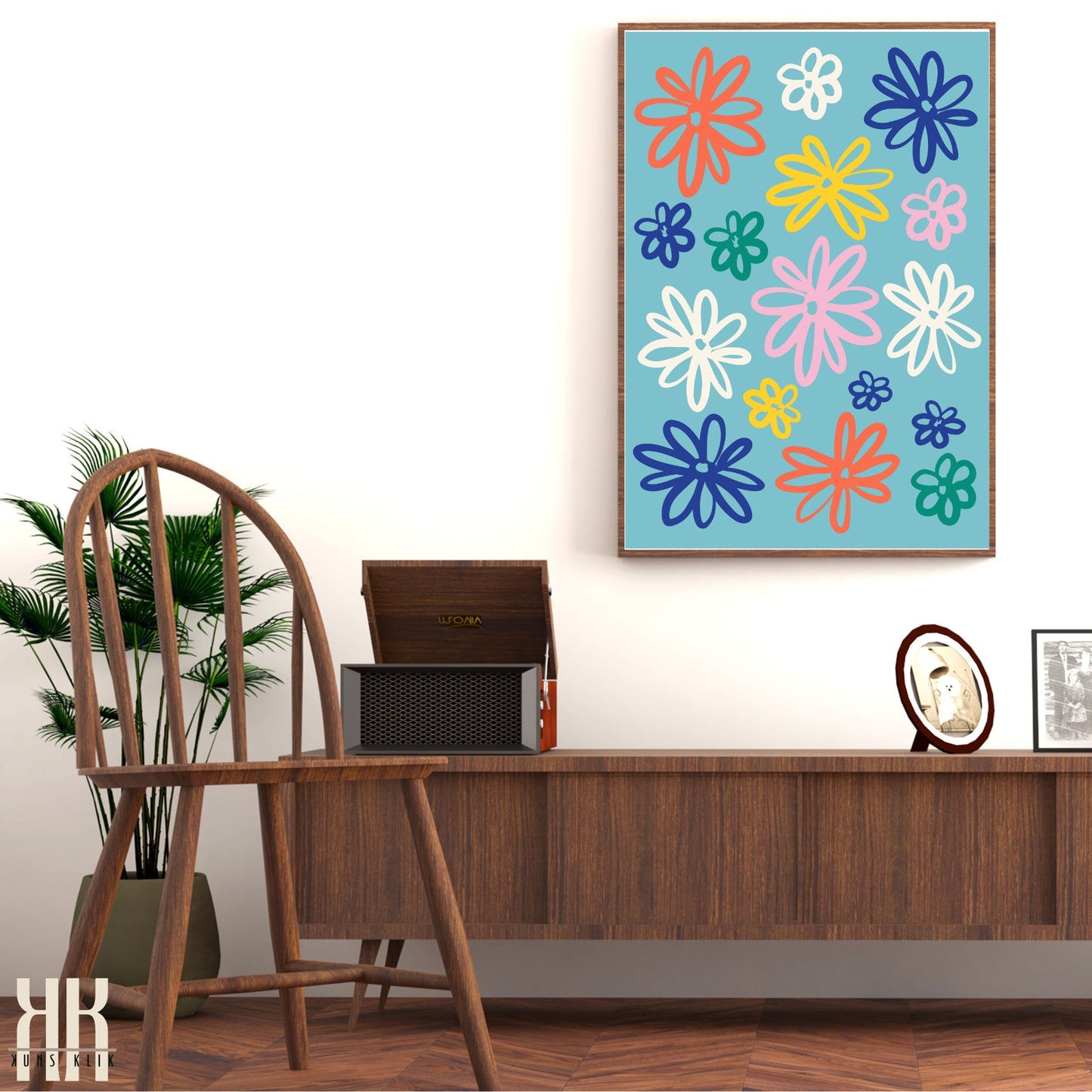 Colourful Contemporary Wall Art Poster - 39