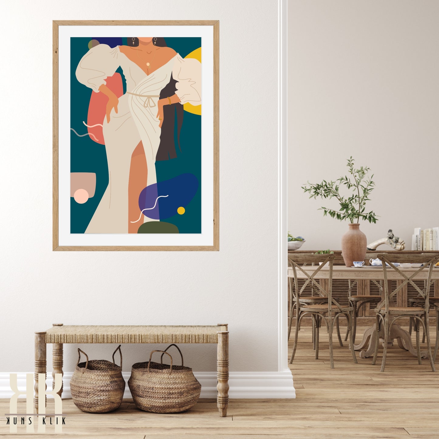 Boho Fashion Woman Art Print - 3