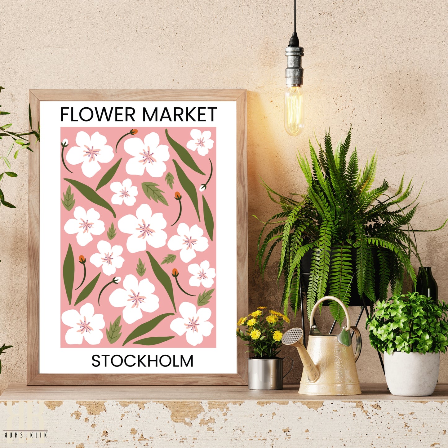 Flower Market Flower Pattern Art Print - 4