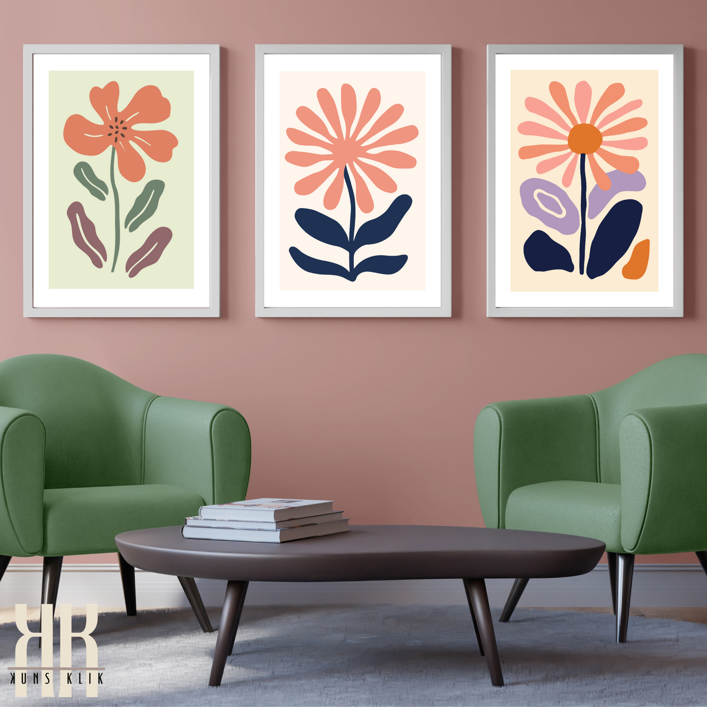 Contemporary Botanical Flat Floral Wall Art - 10