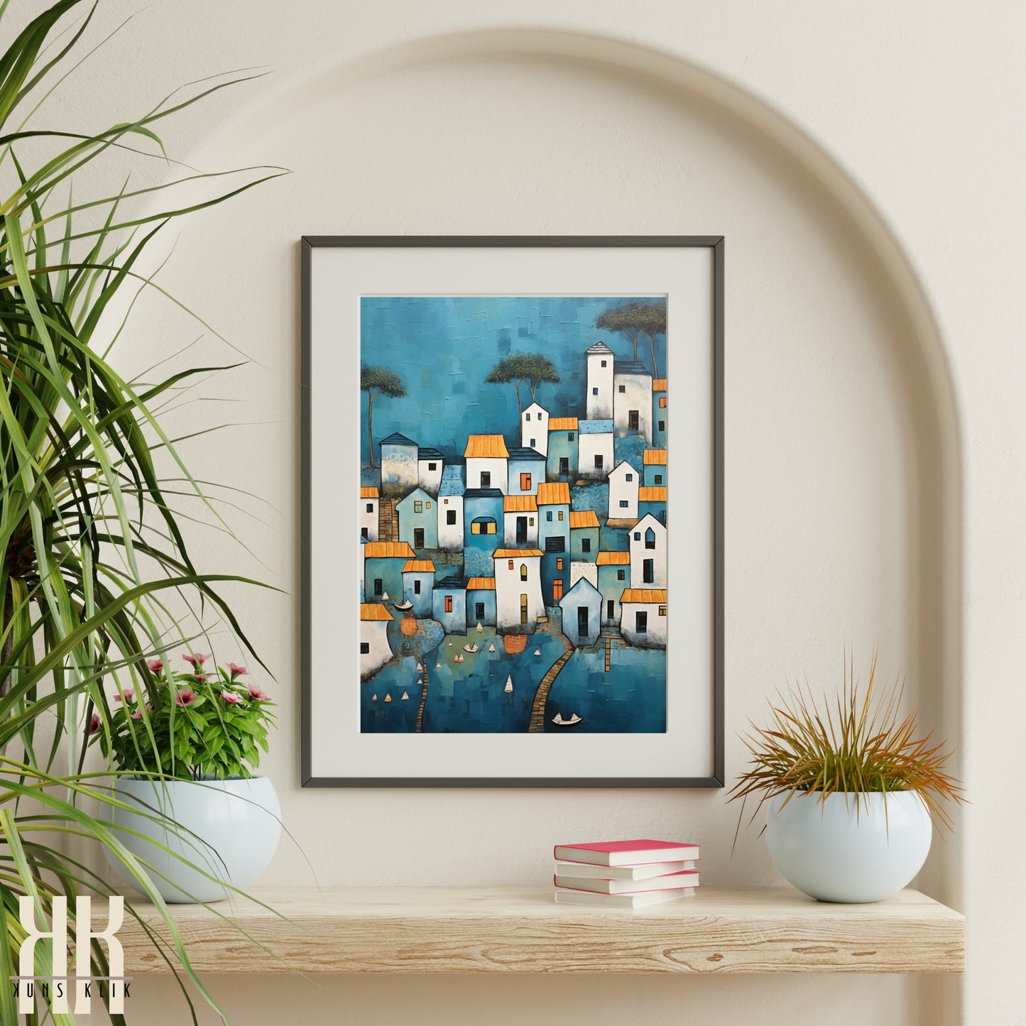 Nautical Theme Coastal Town Artwork - 4