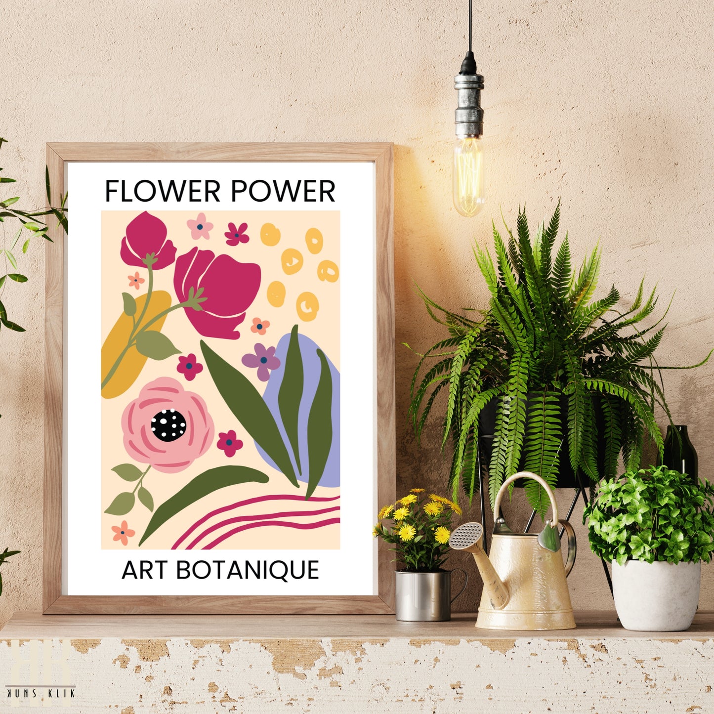 Flower Power Flower Pattern Art Print - 1