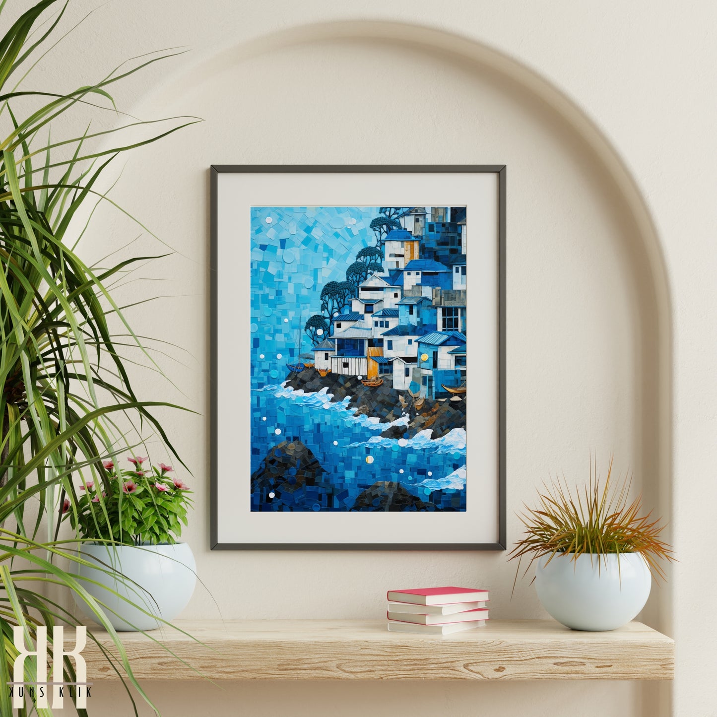 Nautical Theme Coastal Town Artwork - 3