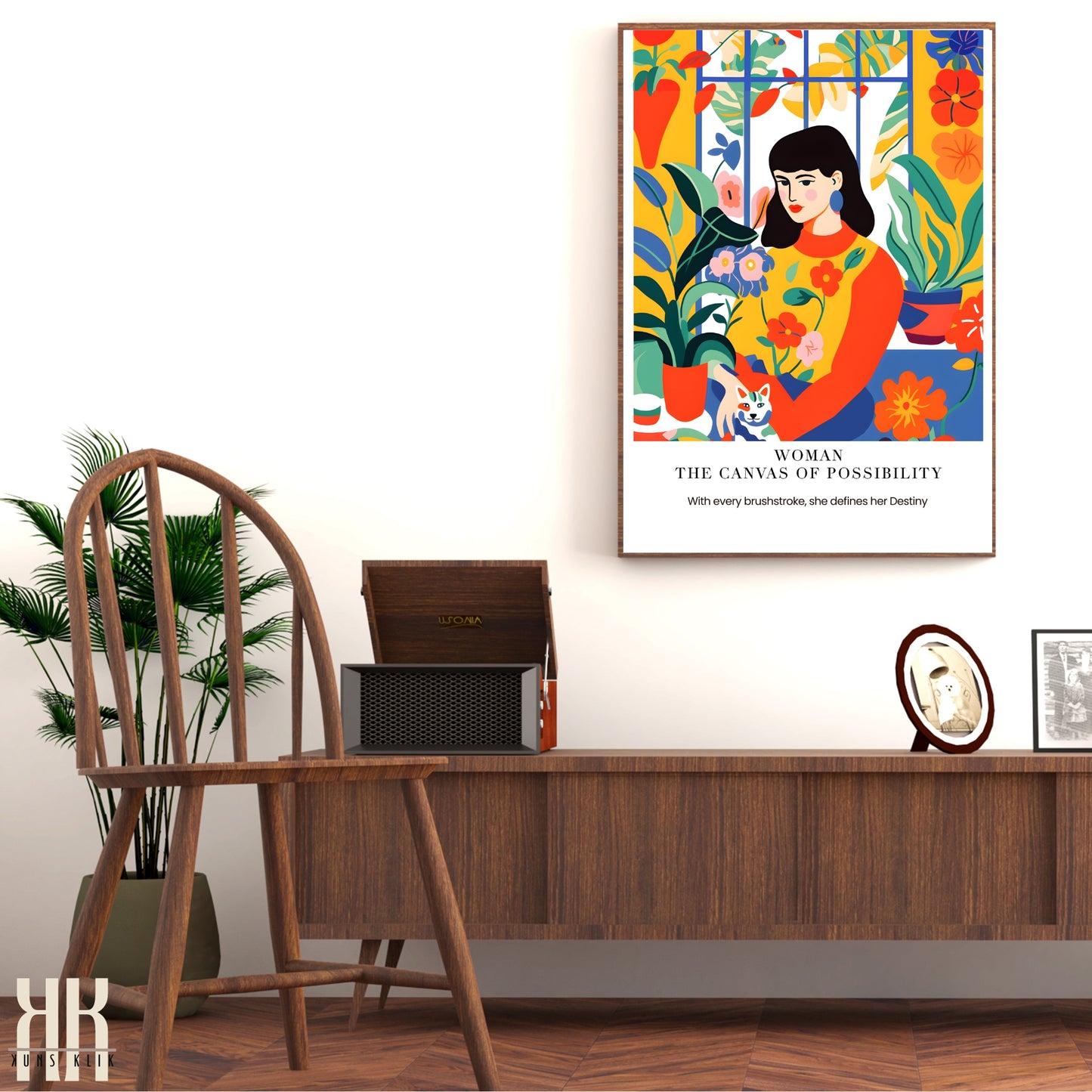 Colourful Contemporary Wall Art Poster - 43