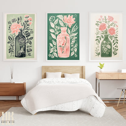 Nature's Imprint Botanical Linocut Wall Art - 3