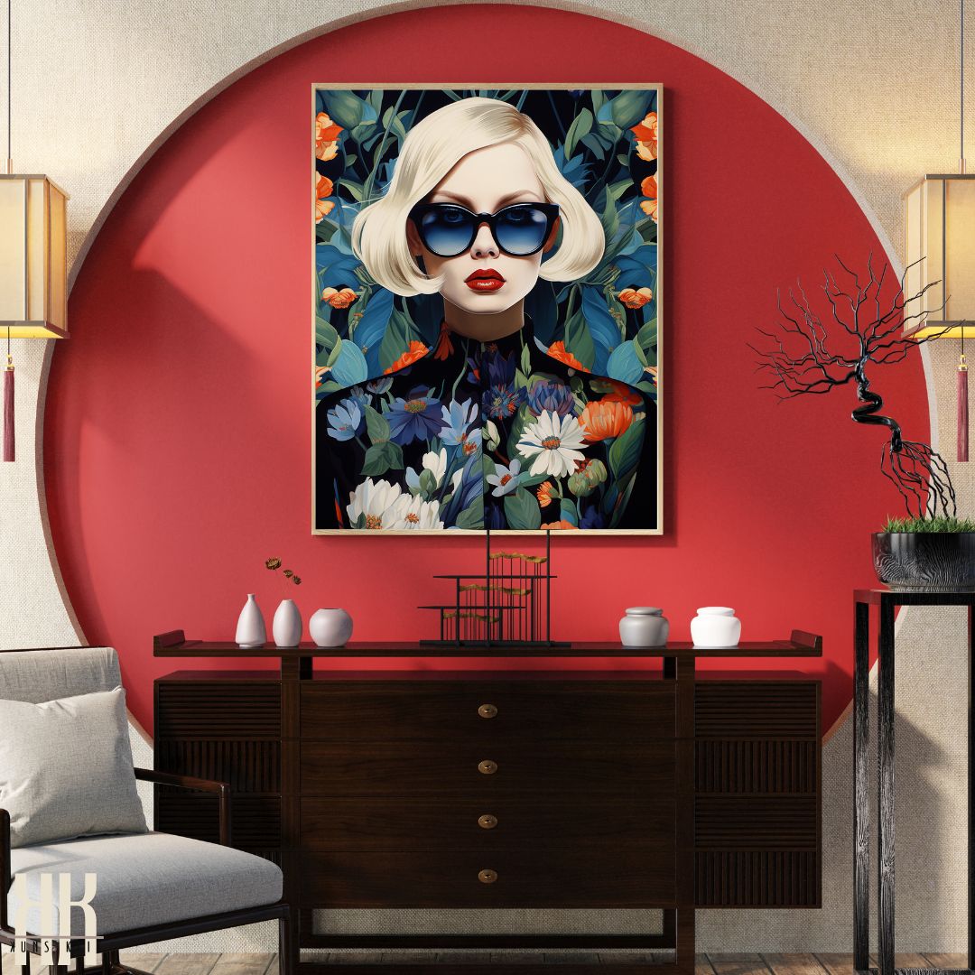 Chic Fashion Woman Wall Art Print