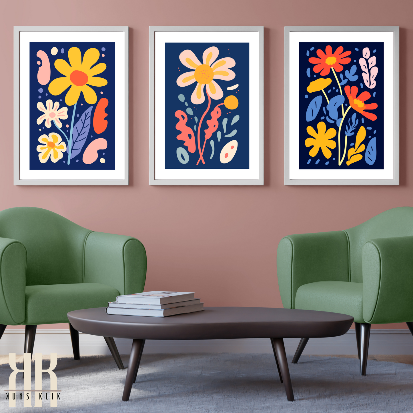 Contemporary Botanical Flat Floral Wall Art - 20