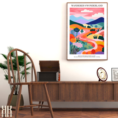 Colourful Contemporary Wall Art Poster - 29