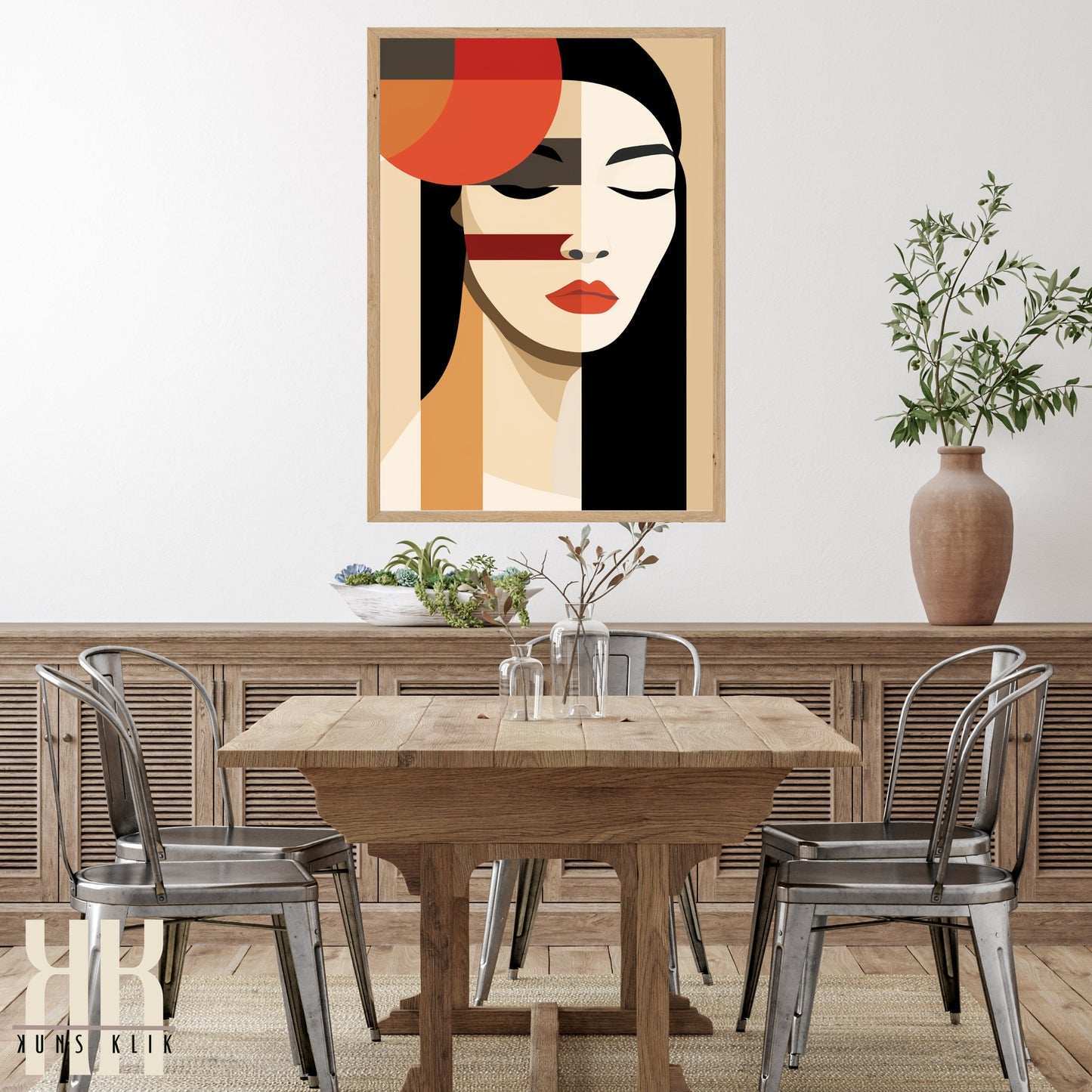 Chic Minimalist Abstract Female Wall Art - 1