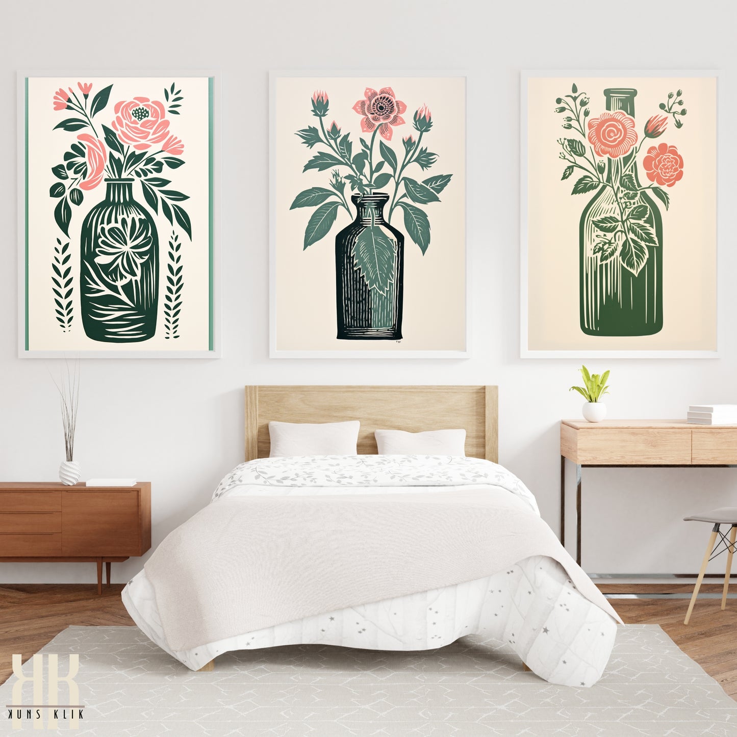 Nature's Imprint Botanical Linocut Wall Art - 5