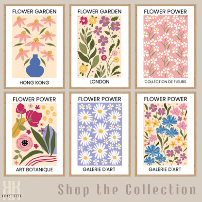 Flower Power Flower Pattern Art Print - 1