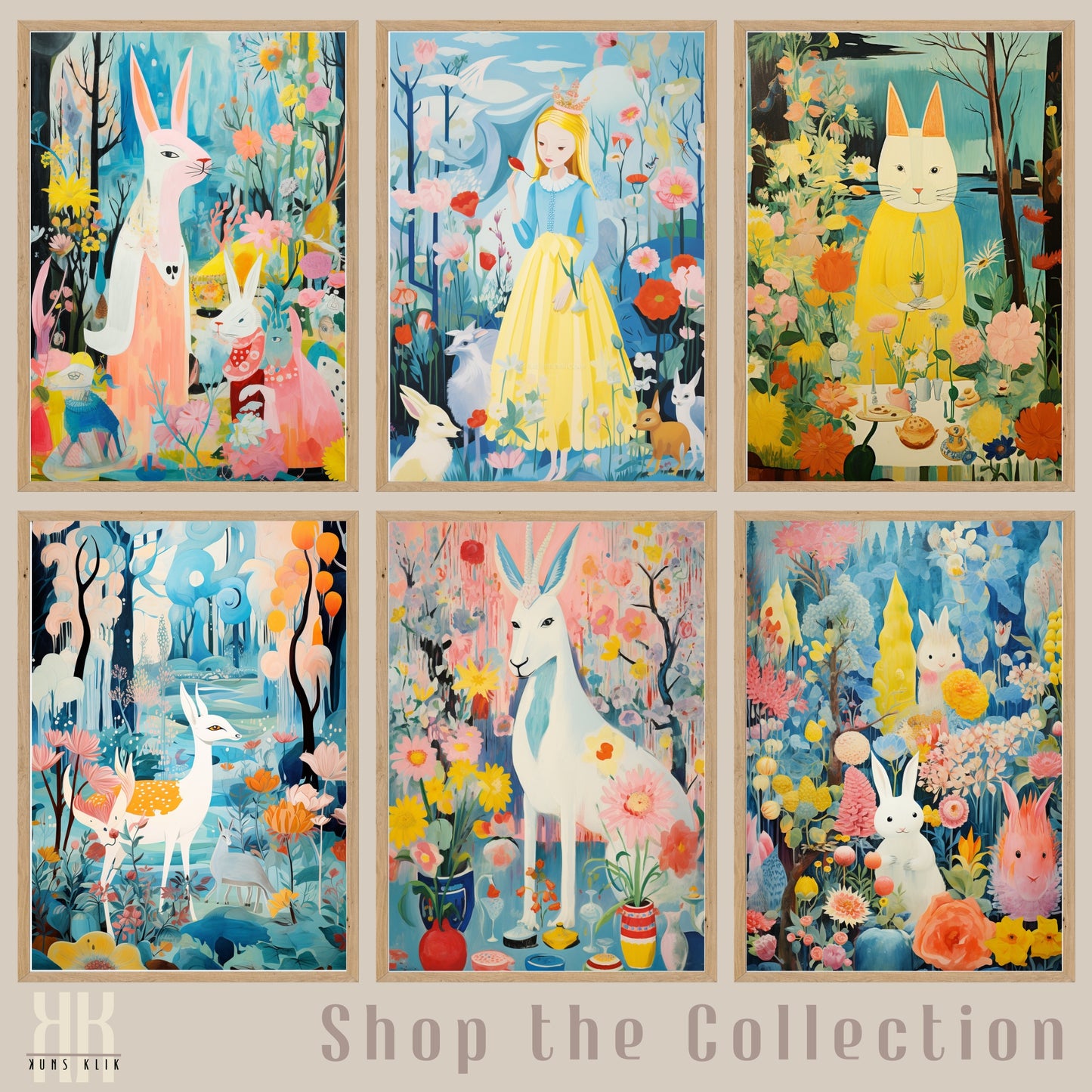 Storybook Folk Art Style Canvas -3