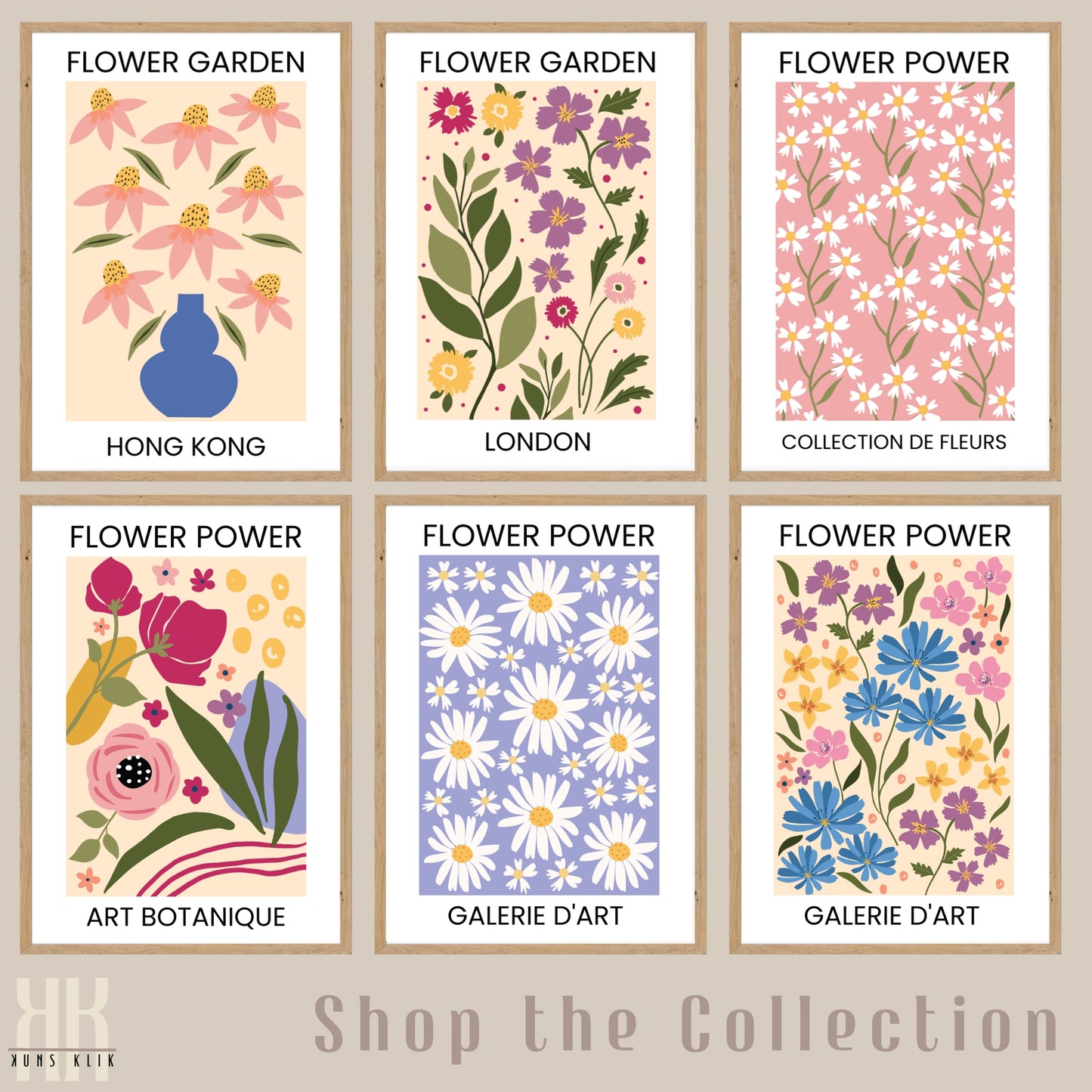 Flower Market Flower Pattern Art Print - 5