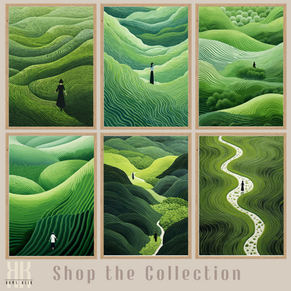 Zen Green Minimalist Wall Art