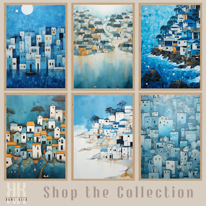 Nautical Theme Coastal Town Artwork - 7