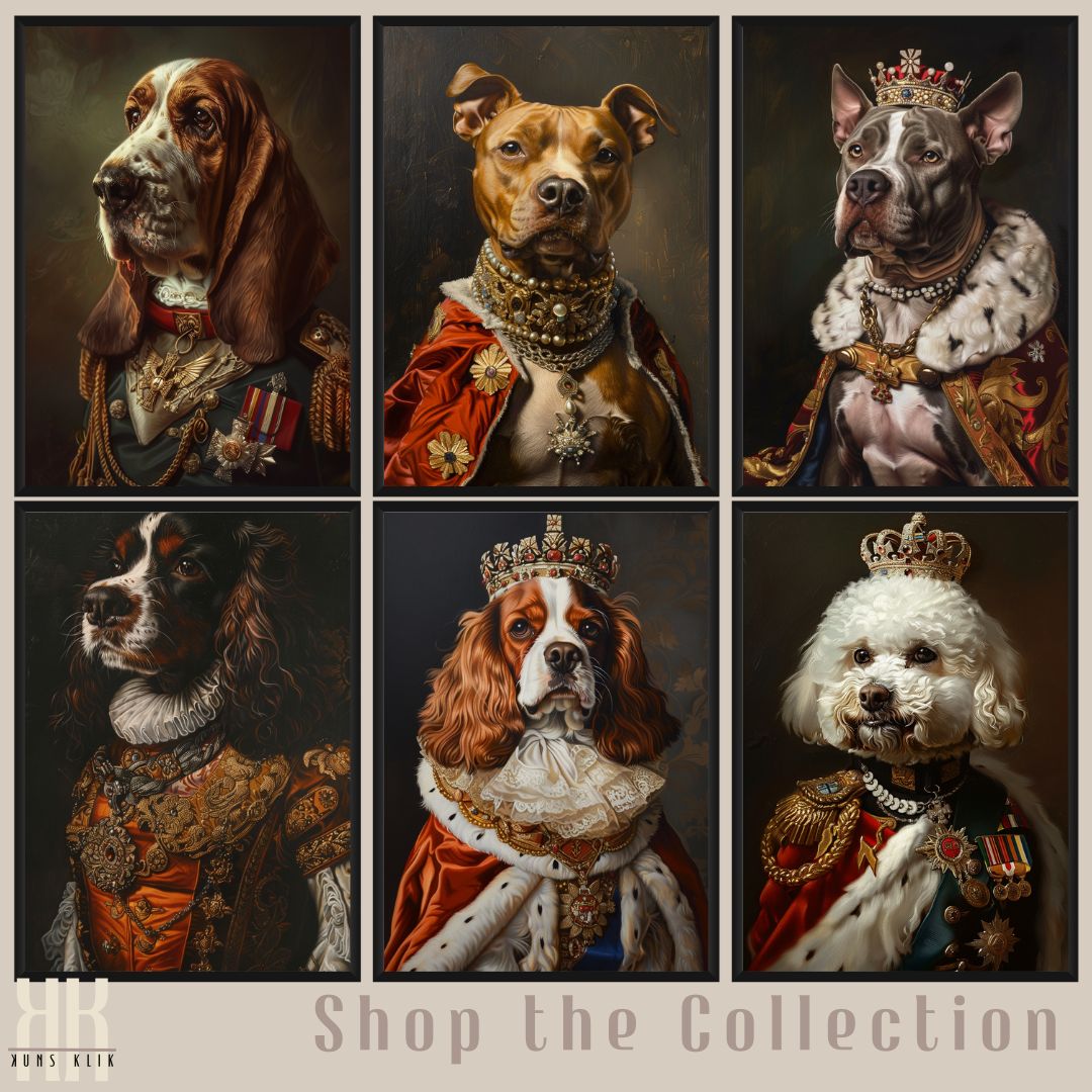 Dachshund Dog Royal Portrait Dressed as Royalty