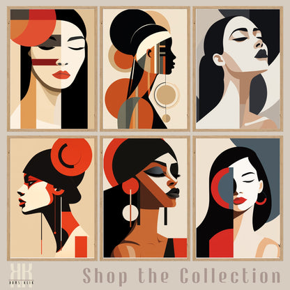 Chic Minimalist Abstract Female Wall Art - 3