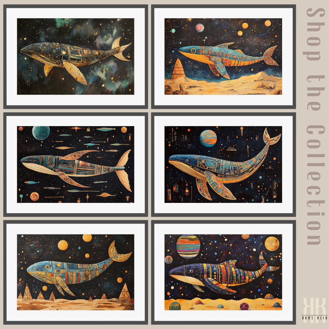 Surreal Dolphin in a Cosmic Realm - Unique Universe Wall Decor