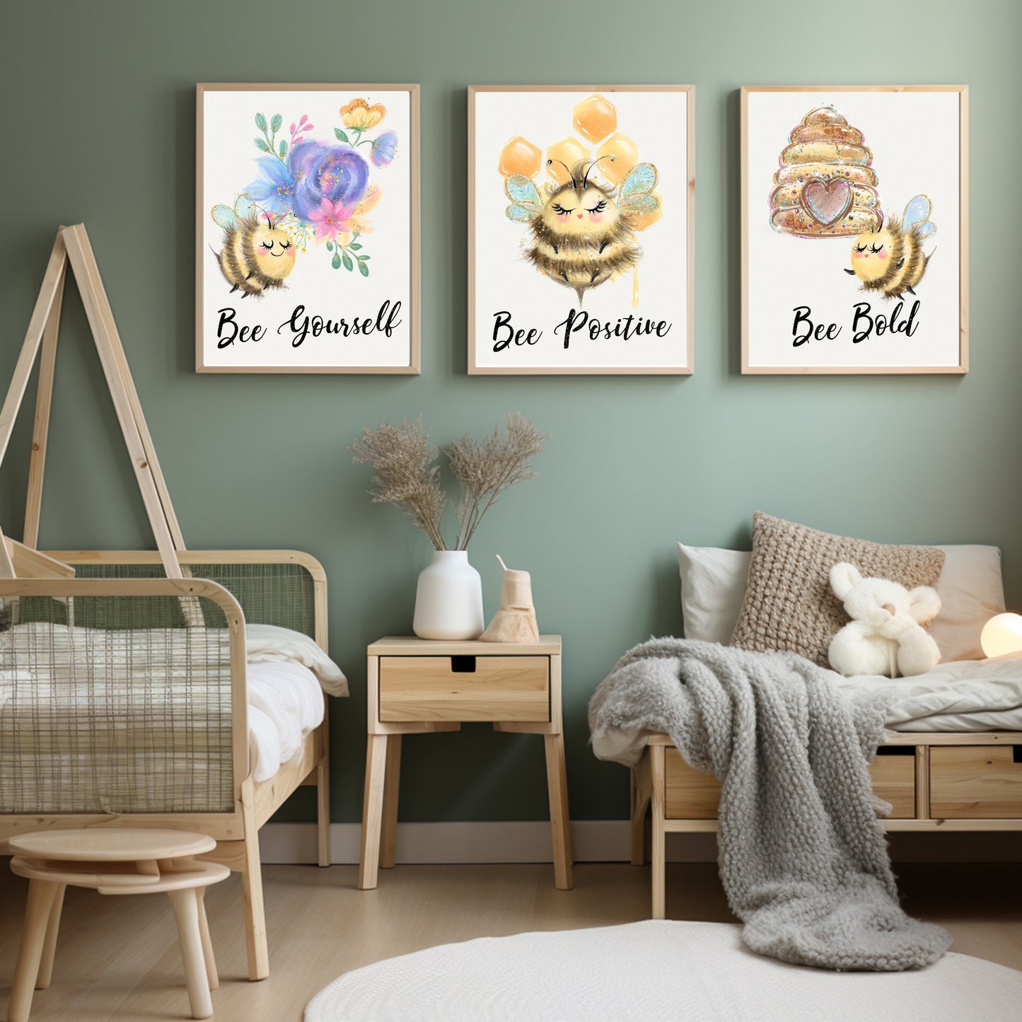 Watercolour Nursery Kids Art 3 Piece Set - 1