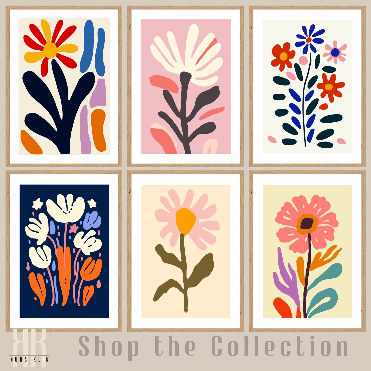 Contemporary Botanical Flat Floral Wall Art - 22