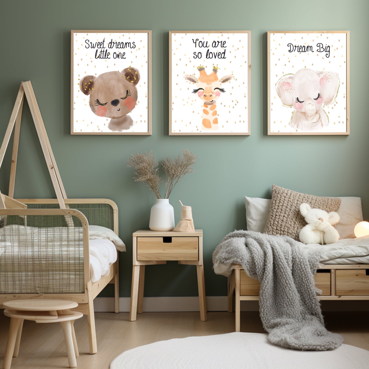 Watercolour Nursery Kids Art 3 Piece Set - 4