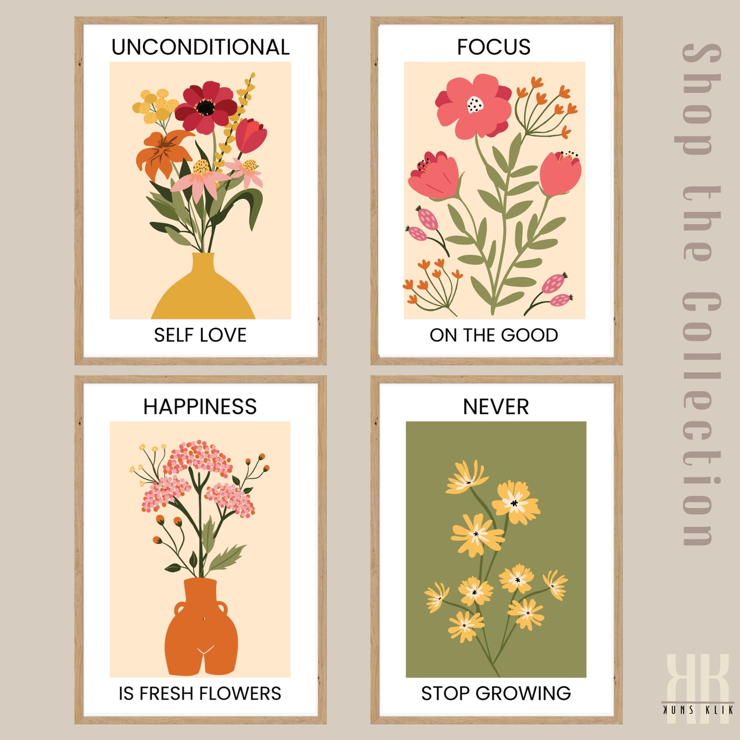 Flower Motivation Flower Pattern Art Print - 5