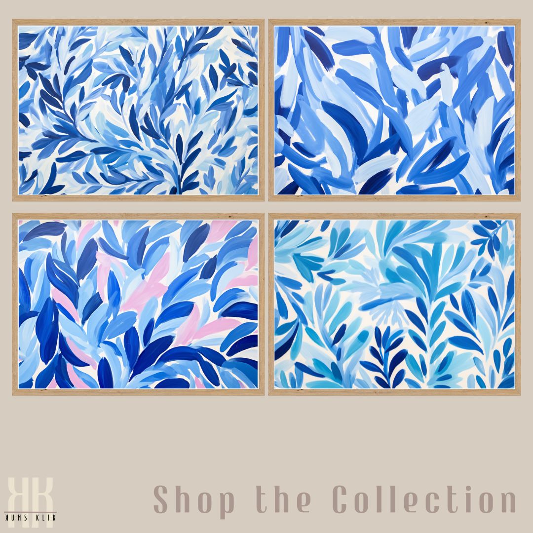 Bold Leaf Pattern Wall Art Print