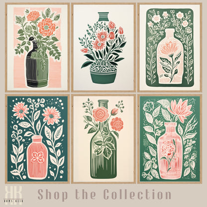 Nature's Imprint Botanical Linocut Wall Art - 13