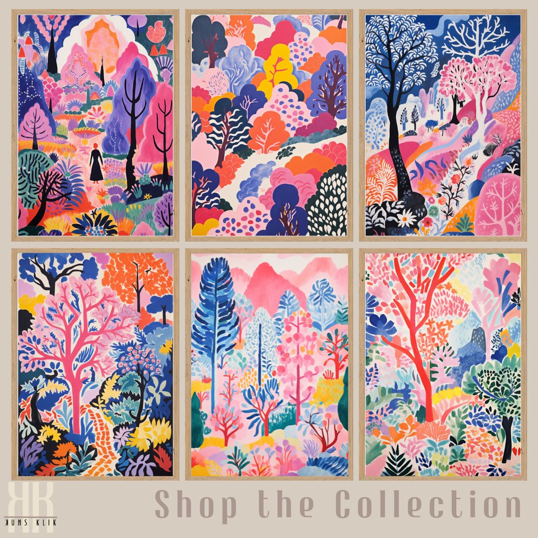 Abstract Forest and Tree Wall Art Print