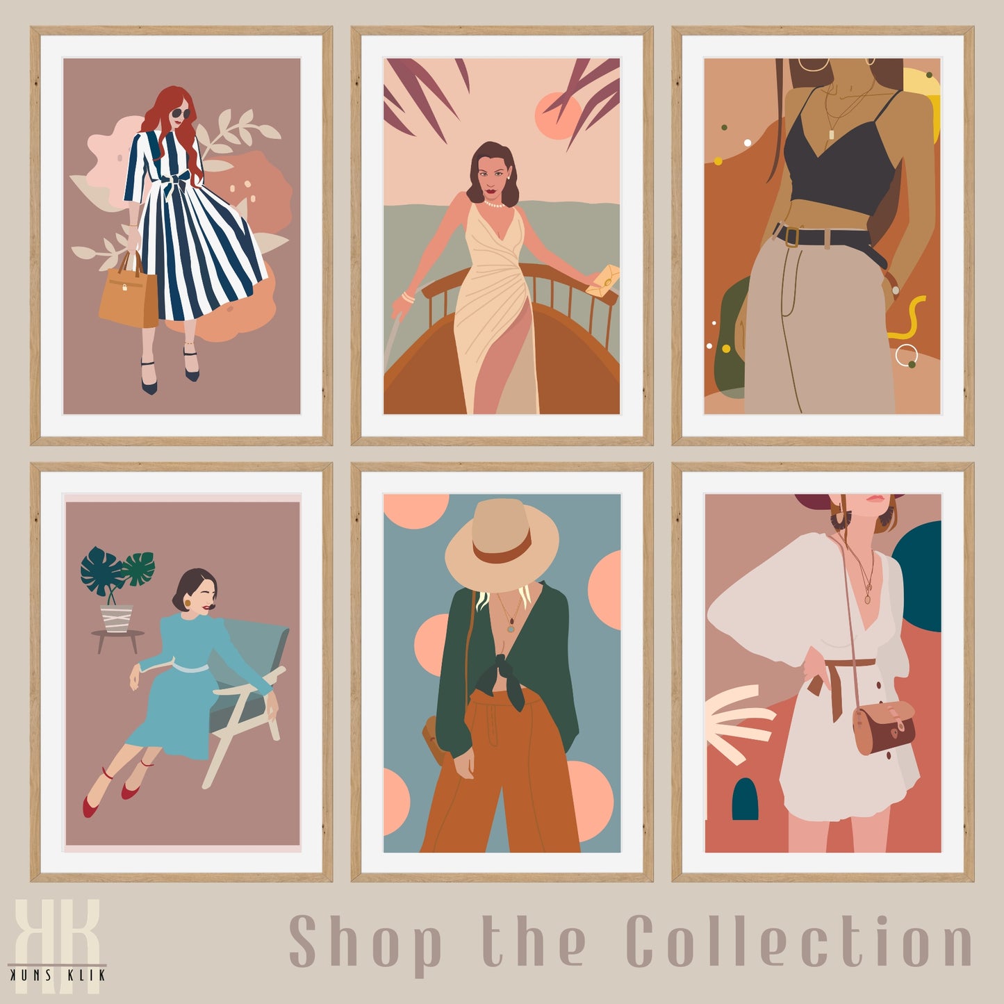 Boho Fashion Woman Art Print - 8