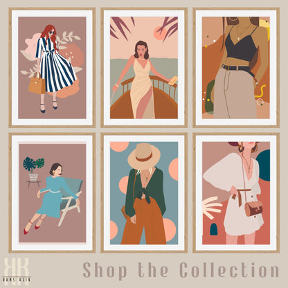 Boho Fashion Woman Art Print - 8