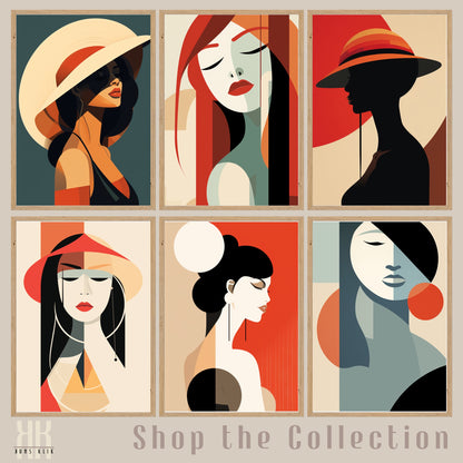 Chic Minimalist Abstract Female Wall Art - 3