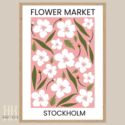 Flower Market Flower Pattern Art Print - 4