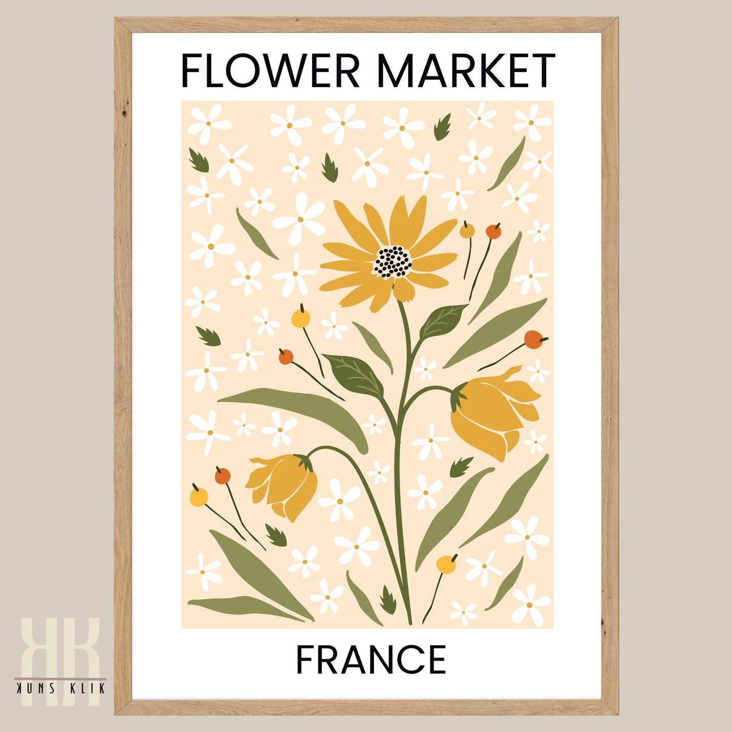 Flower Market Flower Pattern Art Print - 3