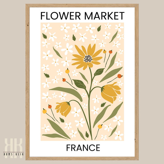 Flower Market Flower Pattern Art Print - 3
