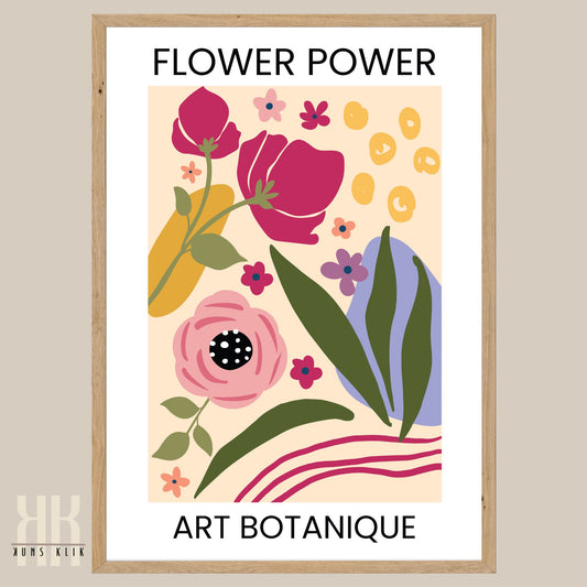 Flower Power Flower Pattern Art Print - 1