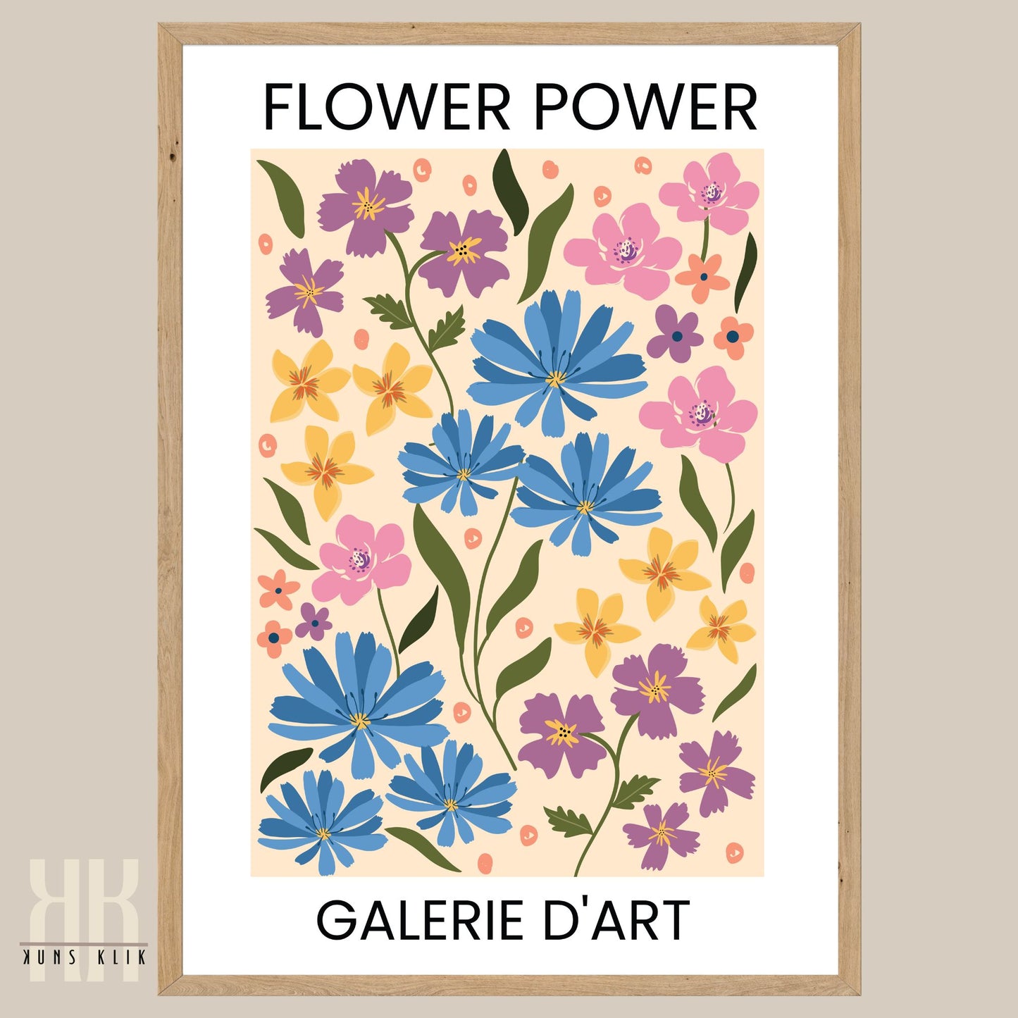 Flower Power Flower Pattern Art Print - 4