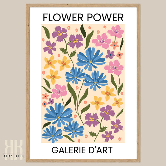 Flower Power Flower Pattern Art Print - 4