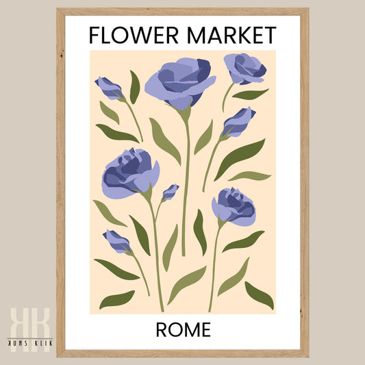 Flower Market Flower Pattern Art Print - 1