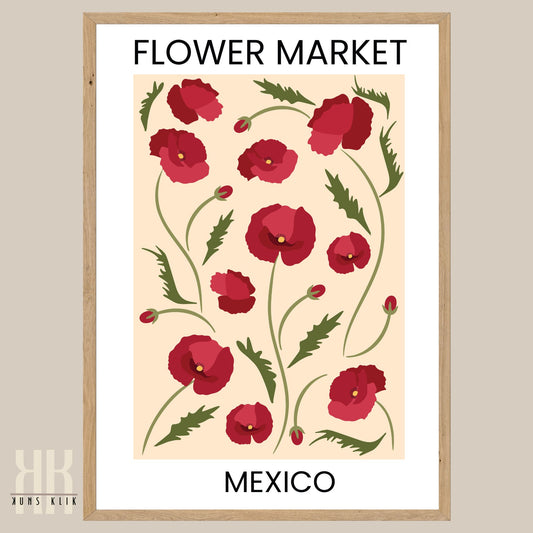 Flower Market Flower Pattern Art Print - 5