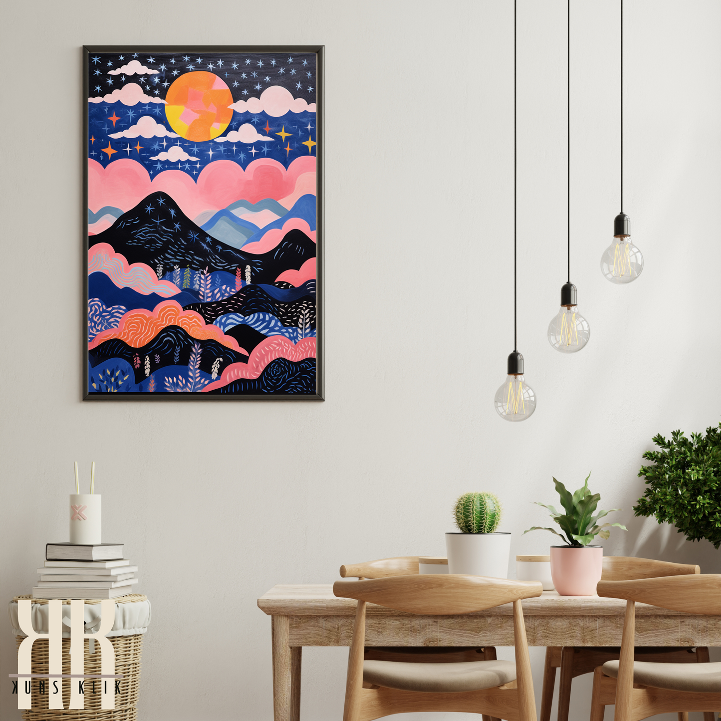 Celestial Wall Art Moon and Stars Art Prints - 4