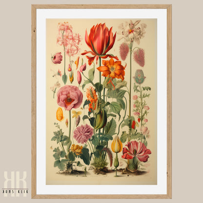 Flower Botanical Art Print Poster