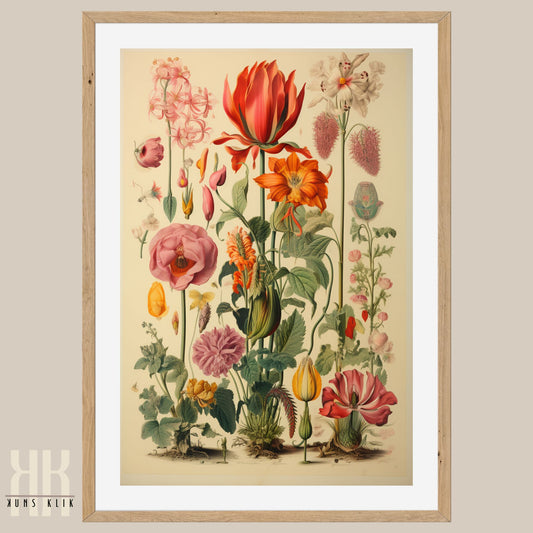 Flower Botanical Art Print Poster