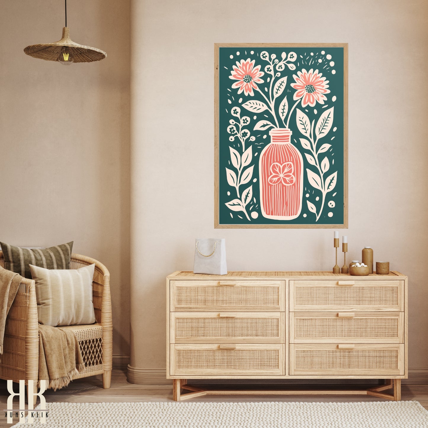 Nature's Imprint Botanical Linocut Wall Art - 10